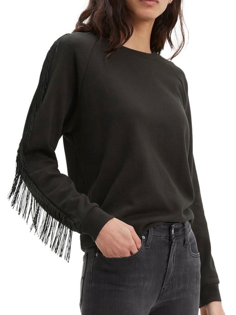 Levi's Women's Raglan Sweatshirt with Fringe detail size 2X